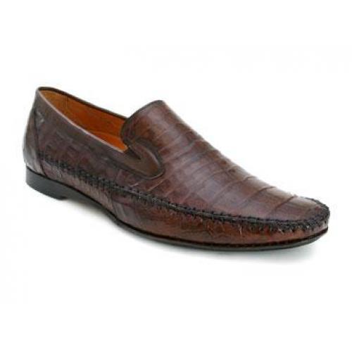 Mezlan "Morellino" Sport Genuine Crocodile Skin Loafer Shoes